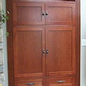 Entertainment Center, built-in: stained cherry.