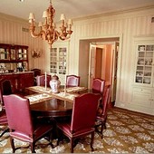 China Cabinets, built-in: glass, painted finish.